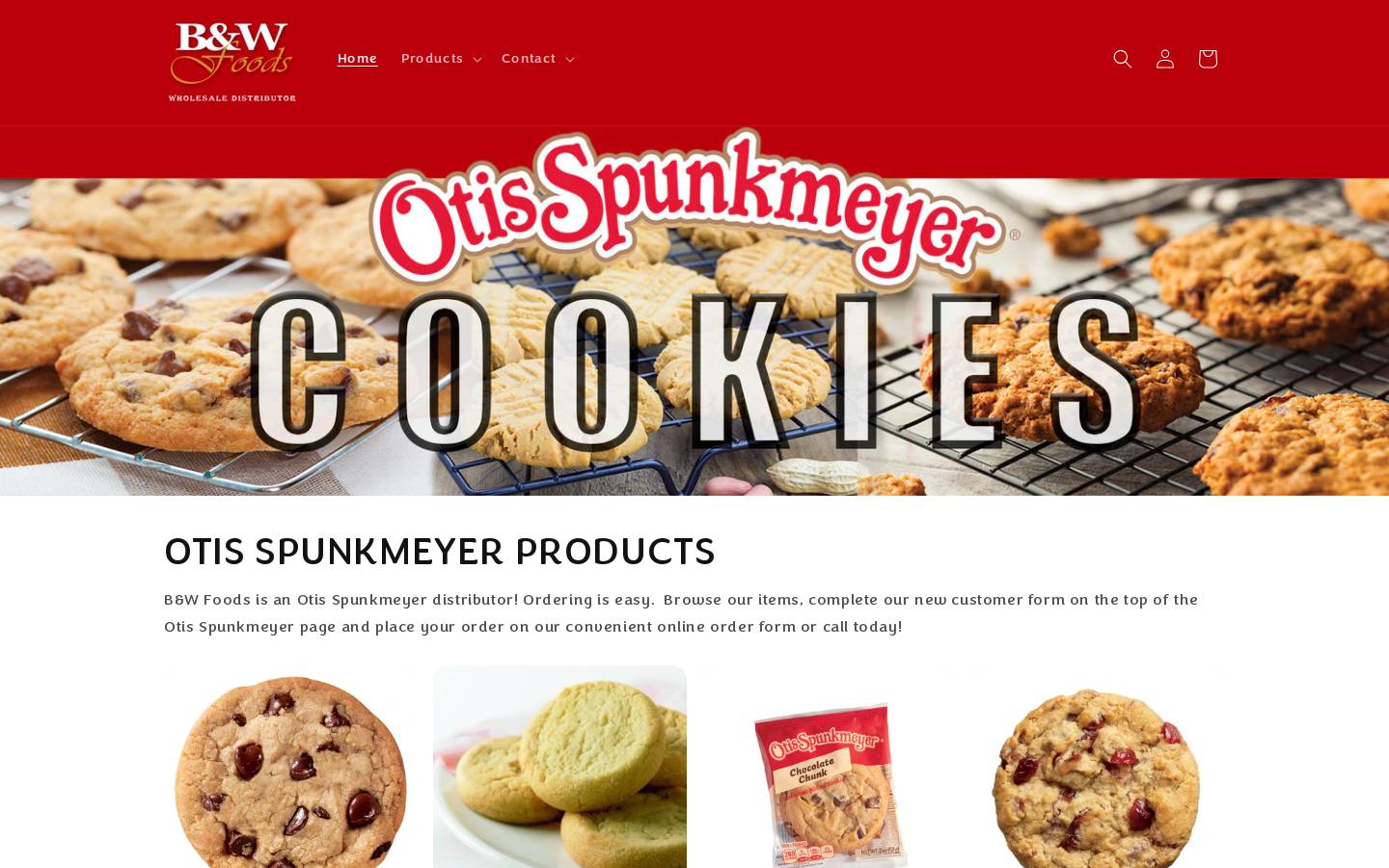 bandwfoods.com homepage screenshot