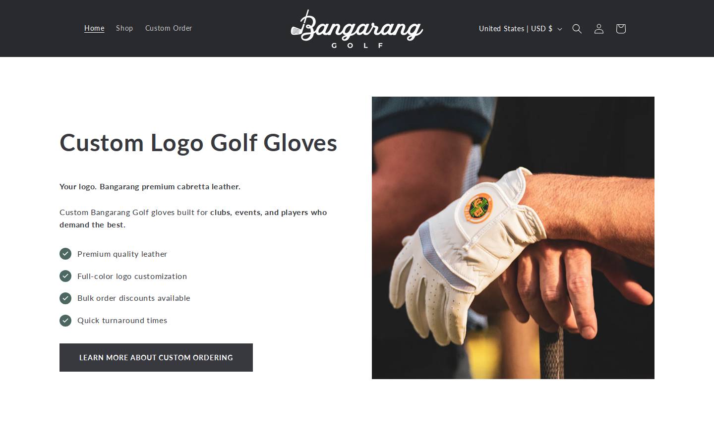 bangaranggolf.com homepage screenshot