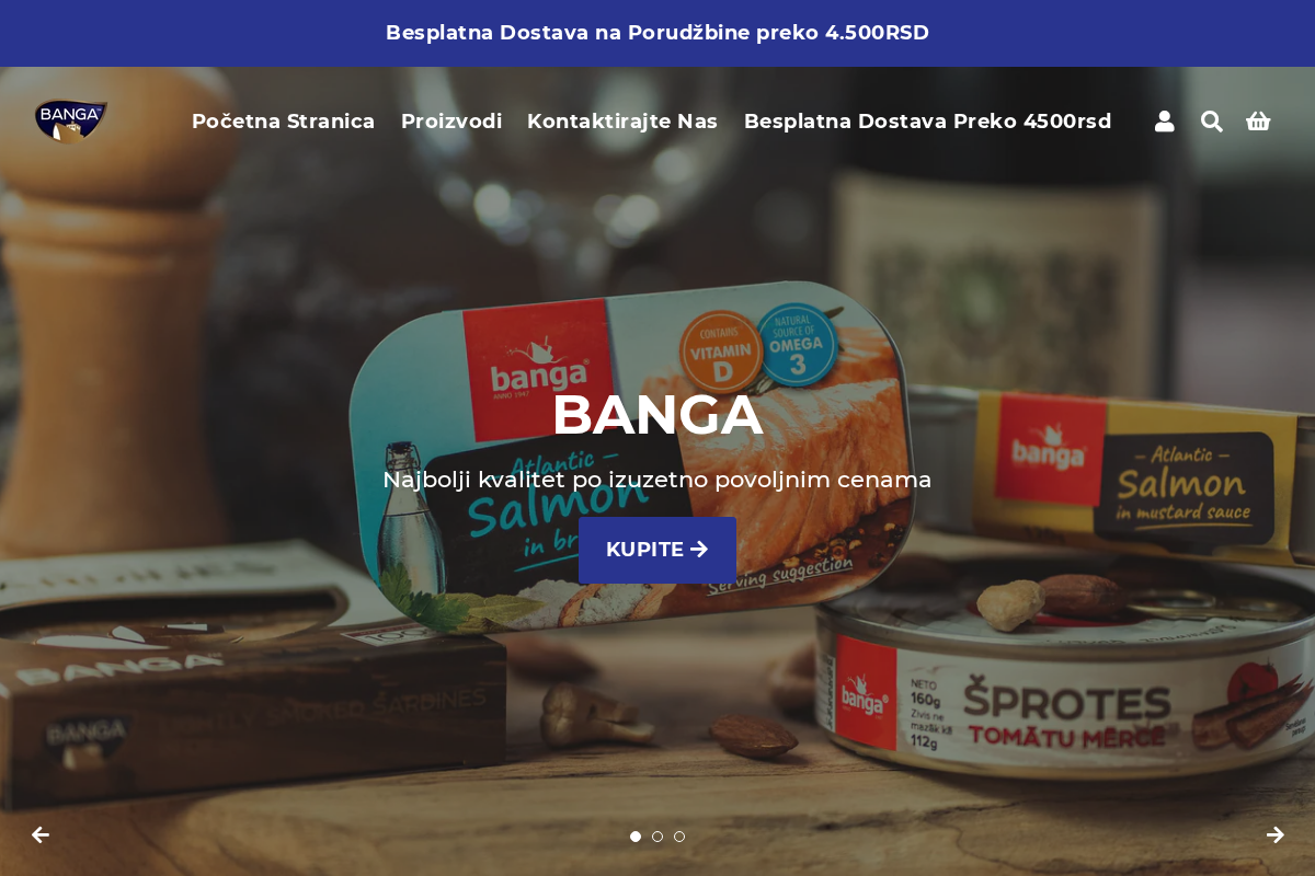 Banga Srbija homepage screenshot
