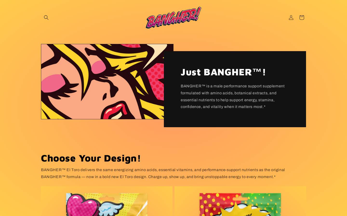 bangher.co homepage screenshot