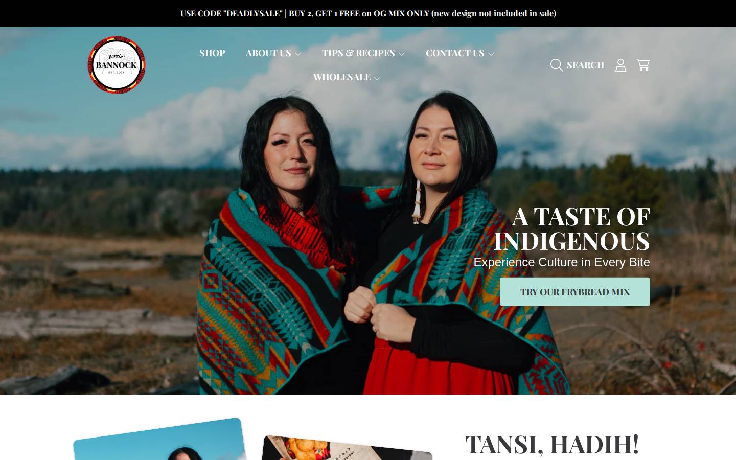 banginbannock.ca homepage screenshot