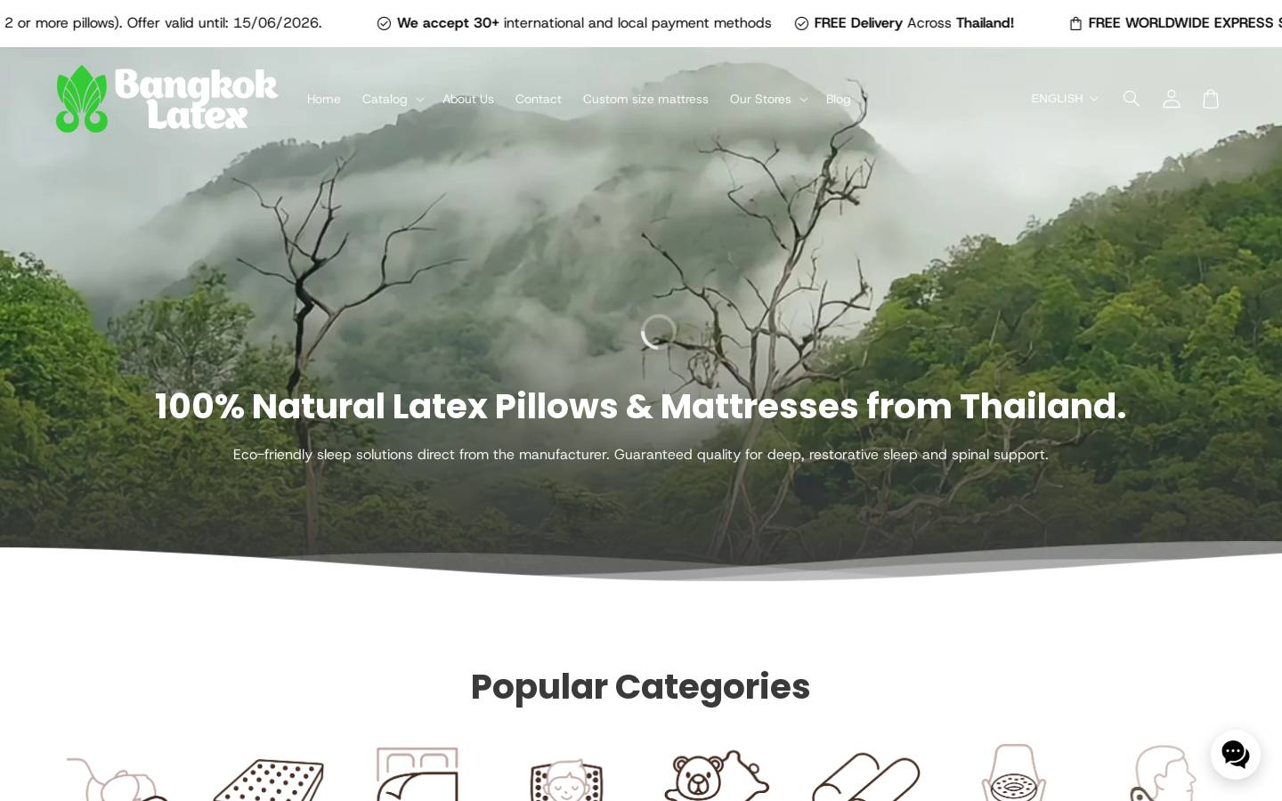 bangkok-latex.com homepage screenshot