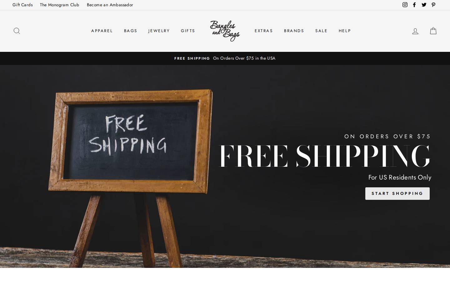 banglesandbags.com homepage screenshot