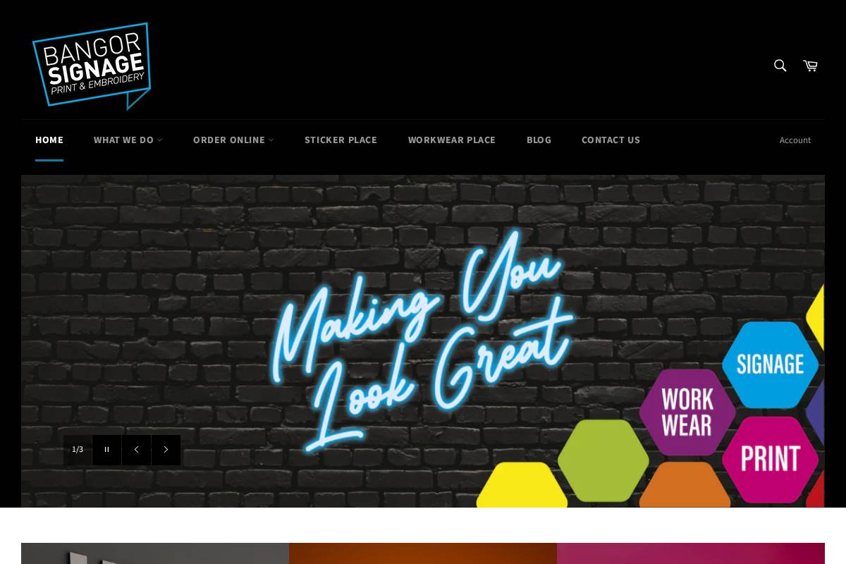 bangorsignage.co.uk homepage screenshot