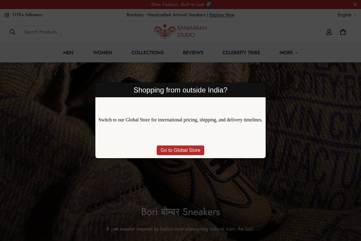 Banjaaran Studio homepage screenshot
