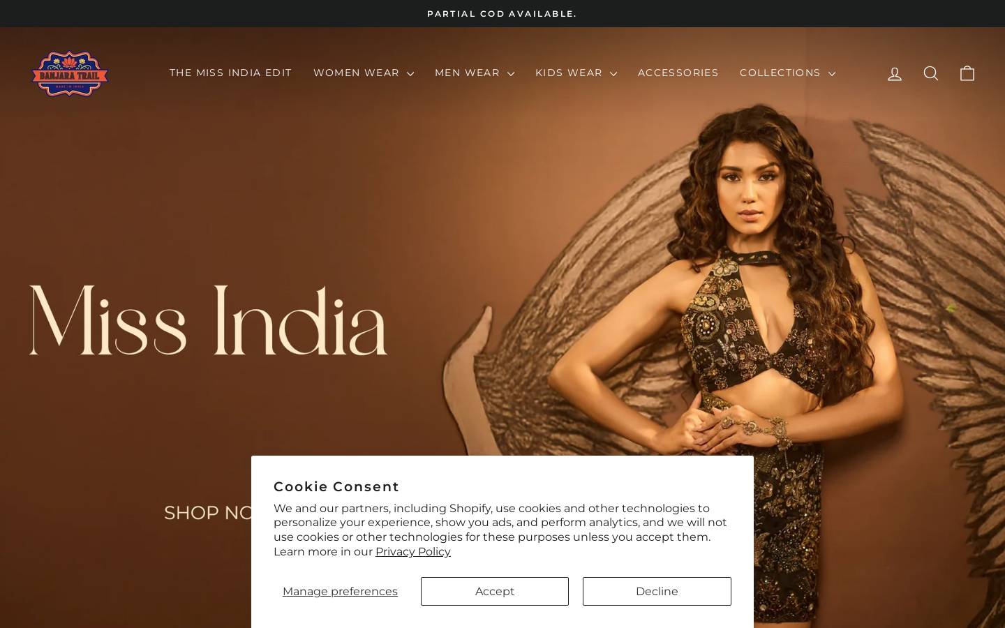 banjaratrail.com homepage screenshot