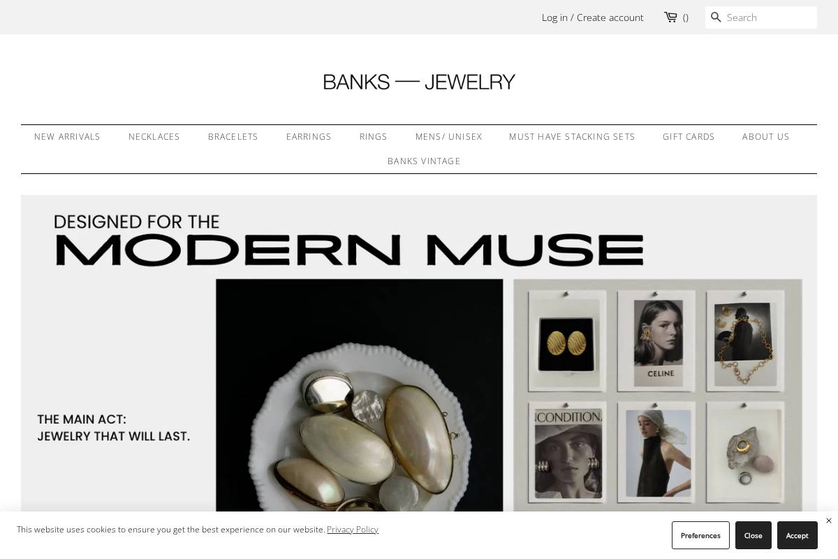 bankscojewelry.com homepage screenshot
