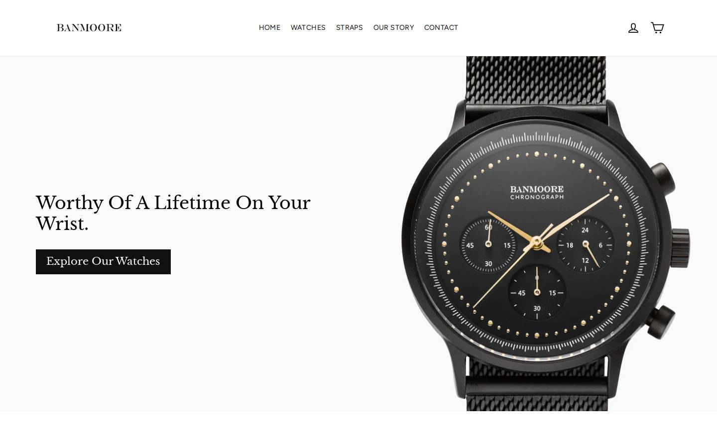 Banmoore homepage screenshot