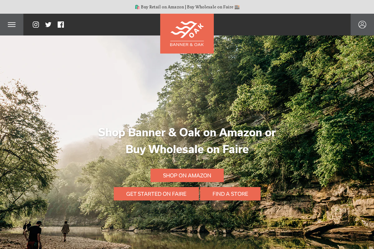Banner & Oak homepage screenshot