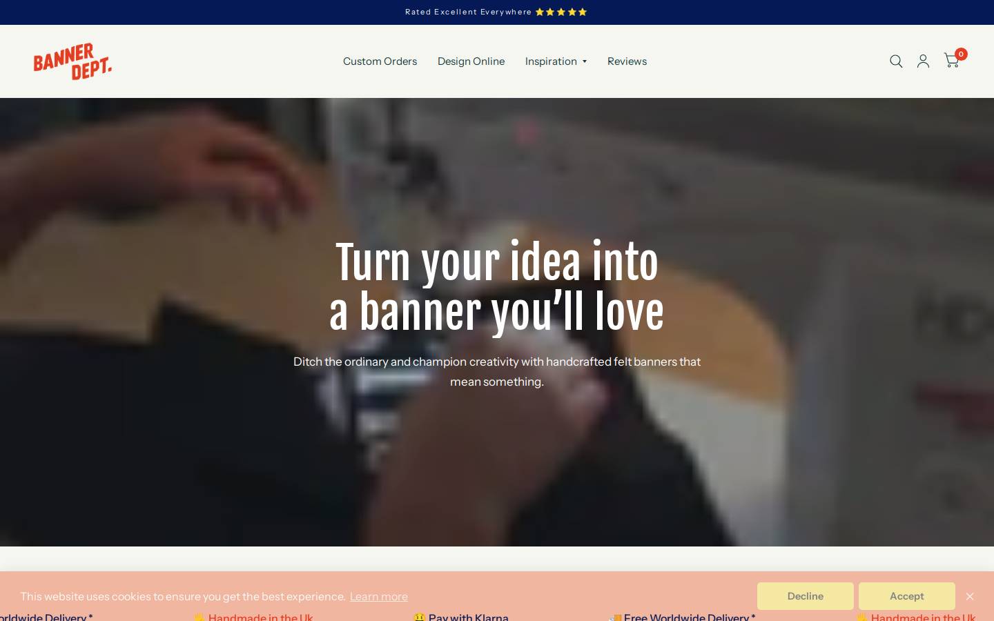 bannerdepartment.com homepage screenshot