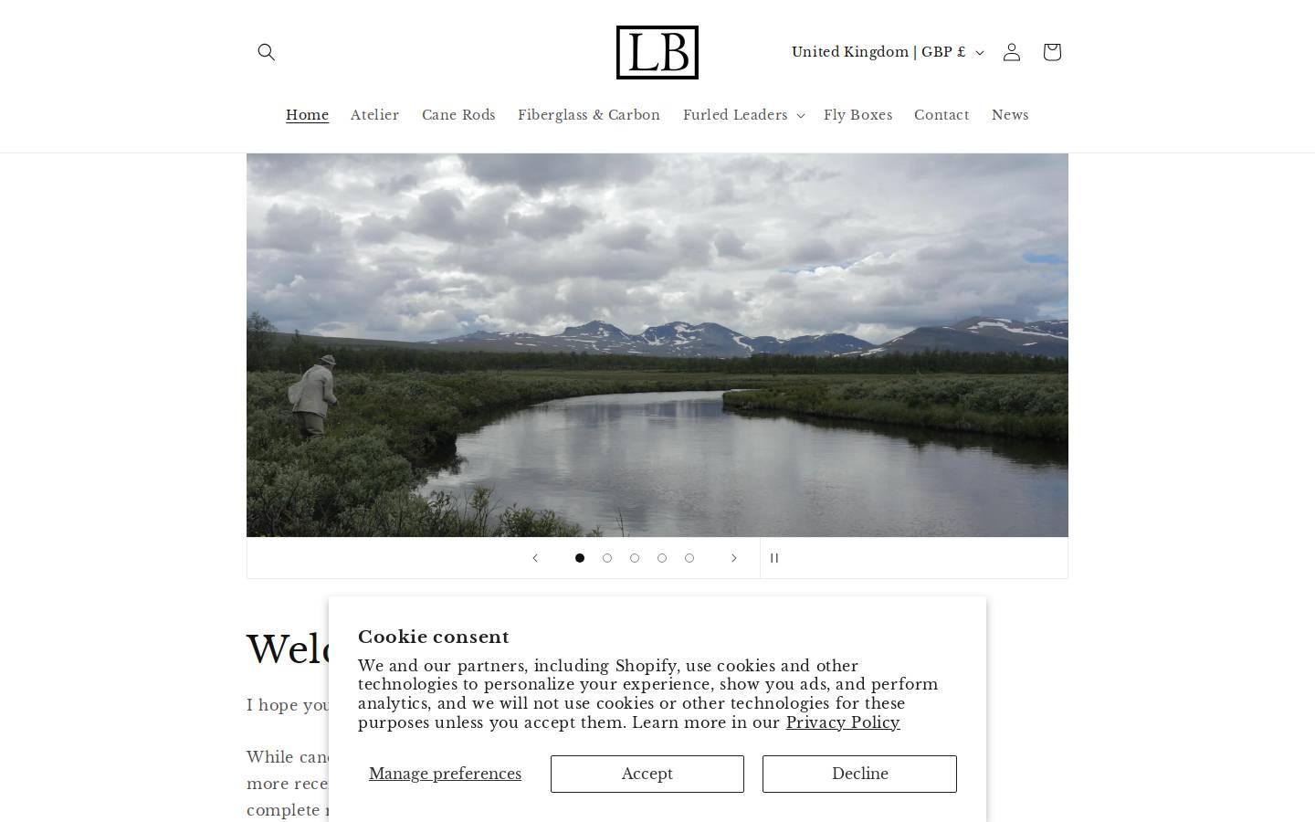 bannisterrods.co.uk homepage screenshot