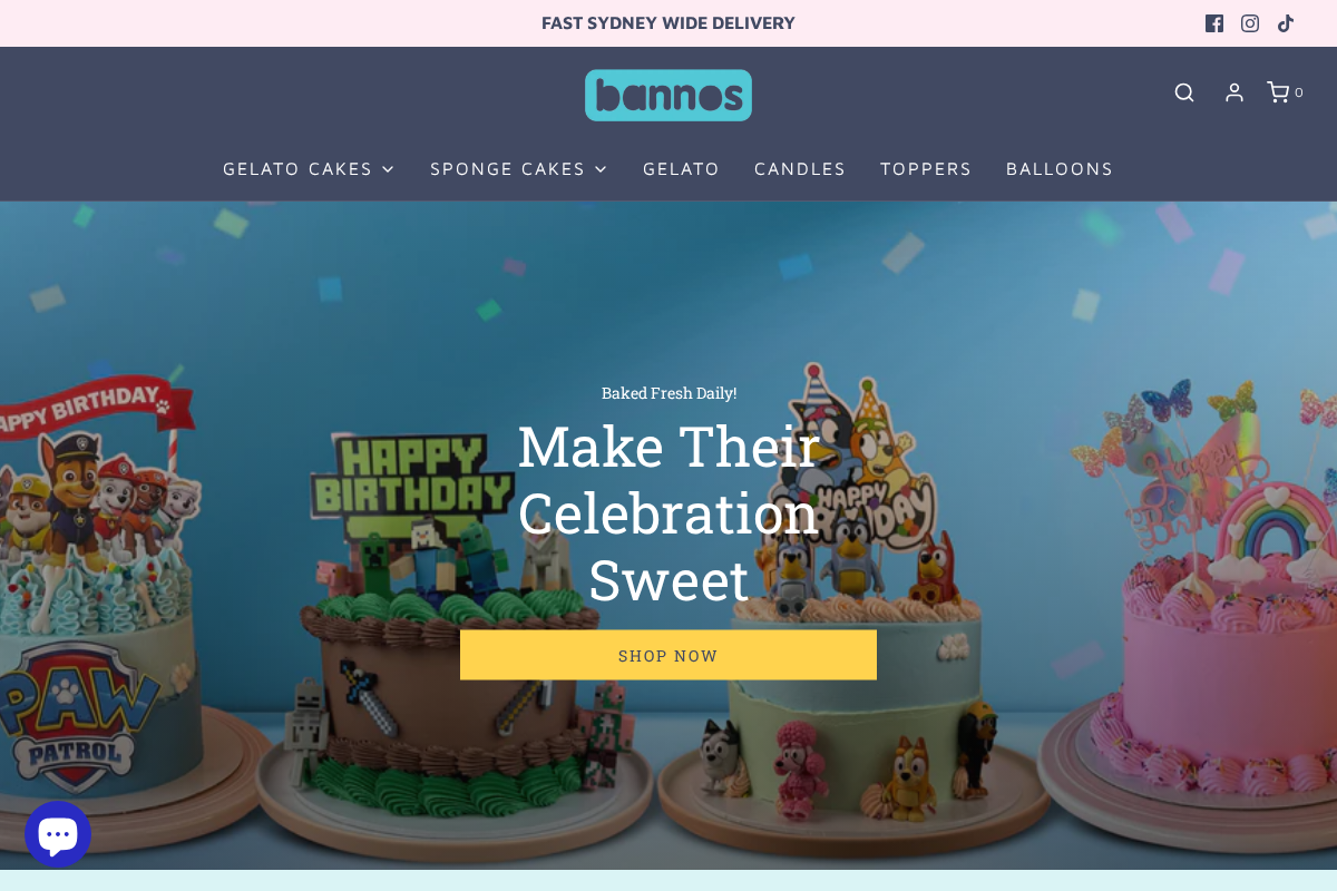 bannos homepage screenshot