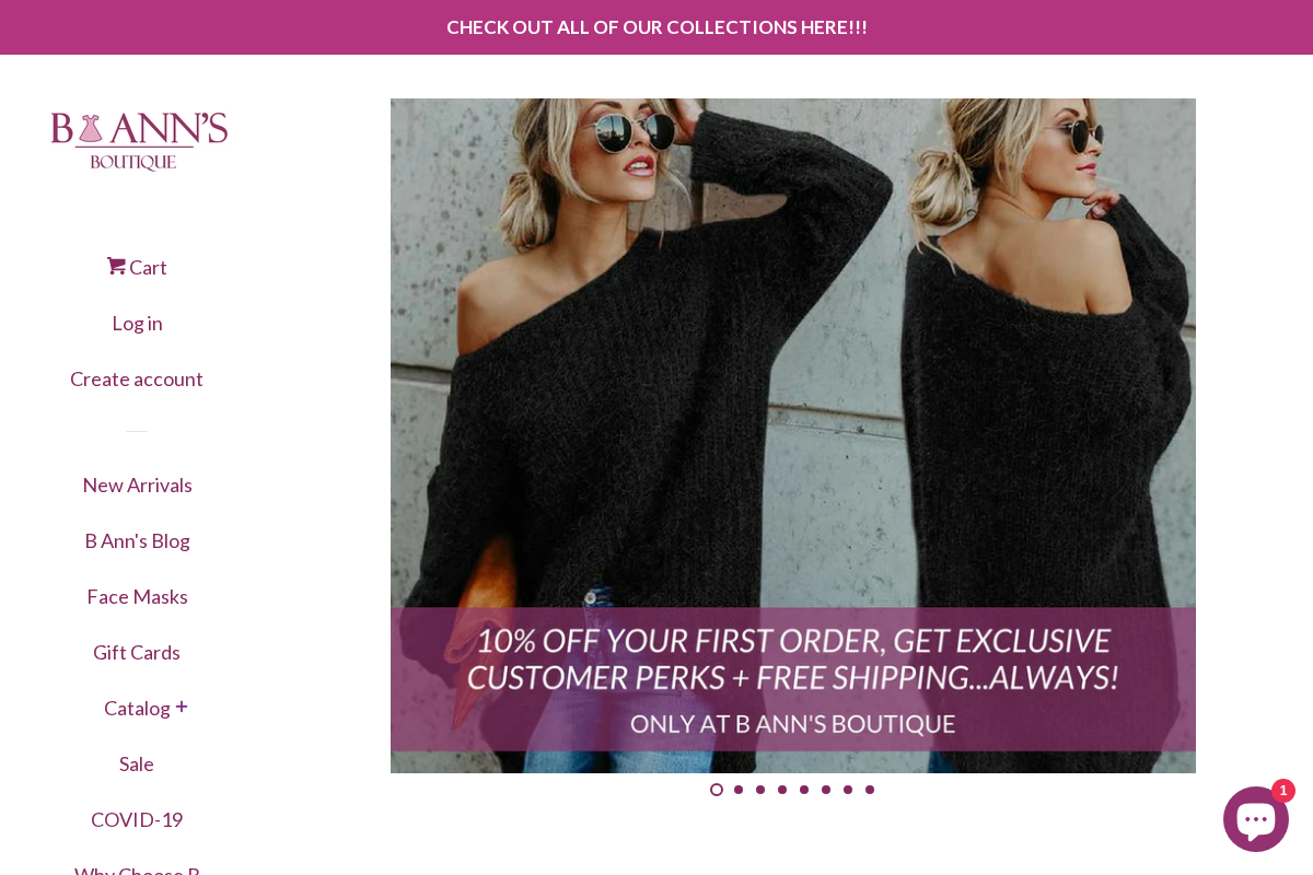 B ANN'S BOUTIQUE, LLC homepage screenshot