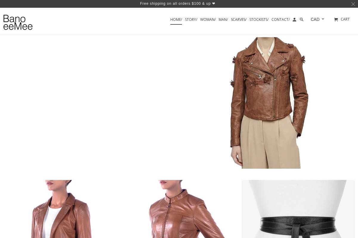 banoeemee.com homepage screenshot