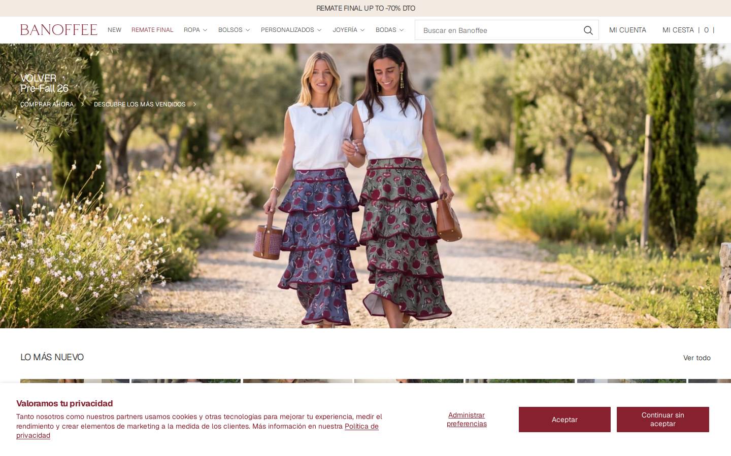 Banoffeebcn homepage screenshot