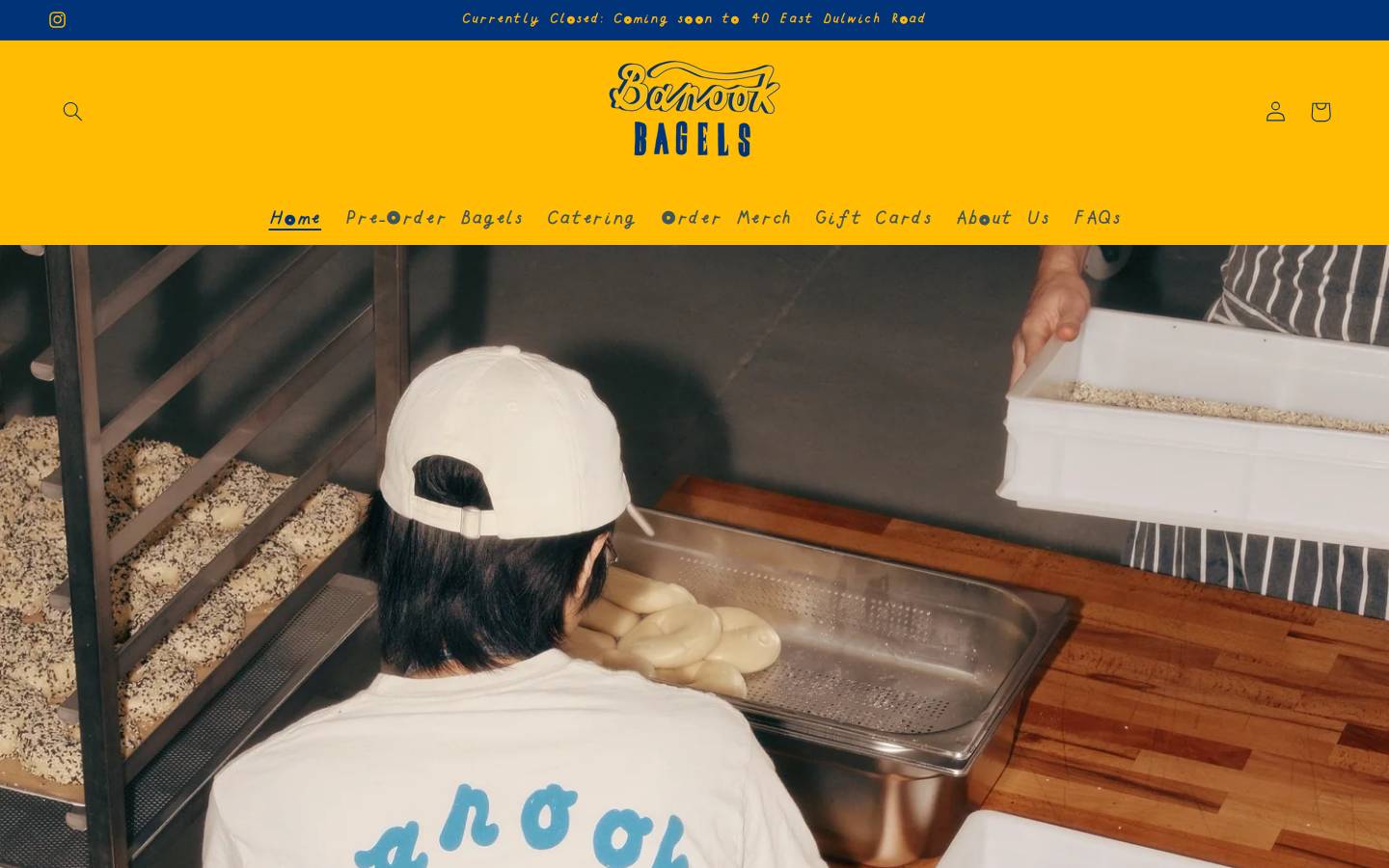 banookbagels.com homepage screenshot