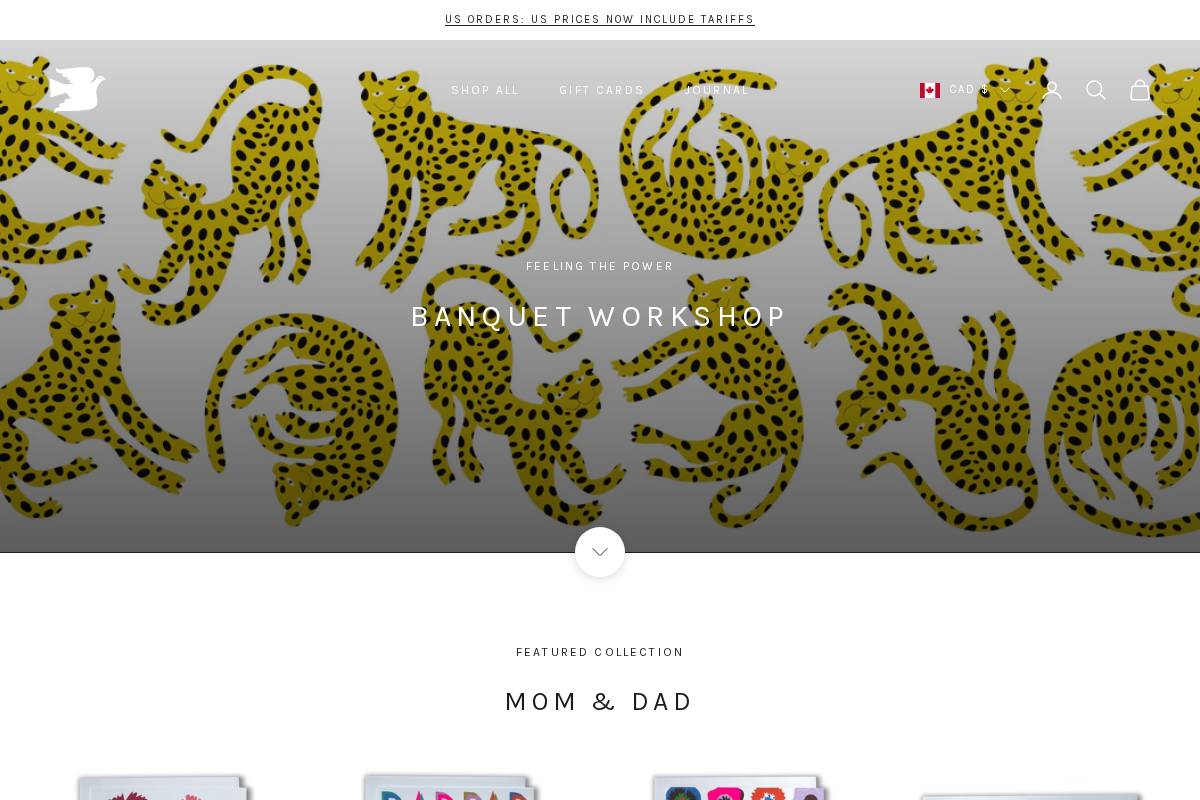banquetworkshop.ca homepage screenshot