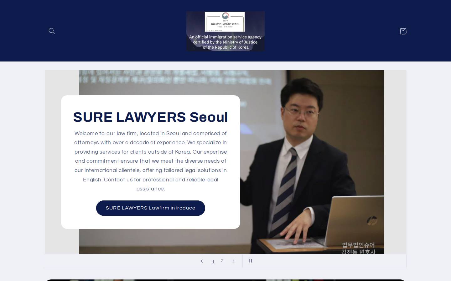 bansouthkorea.com homepage screenshot