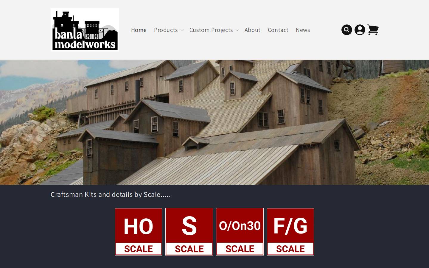 bantamodelworks.com homepage screenshot