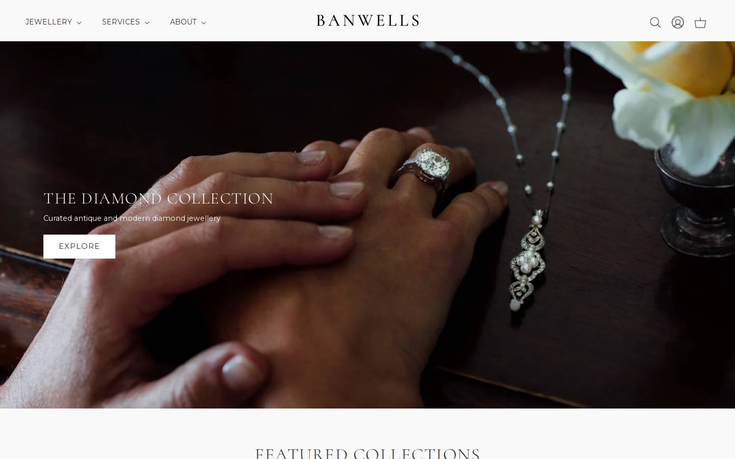 Banwells homepage screenshot