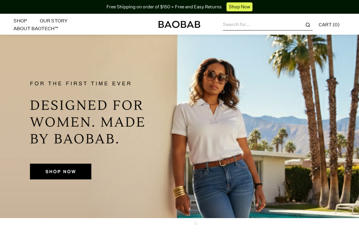 BAOBAB Clothing homepage screenshot
