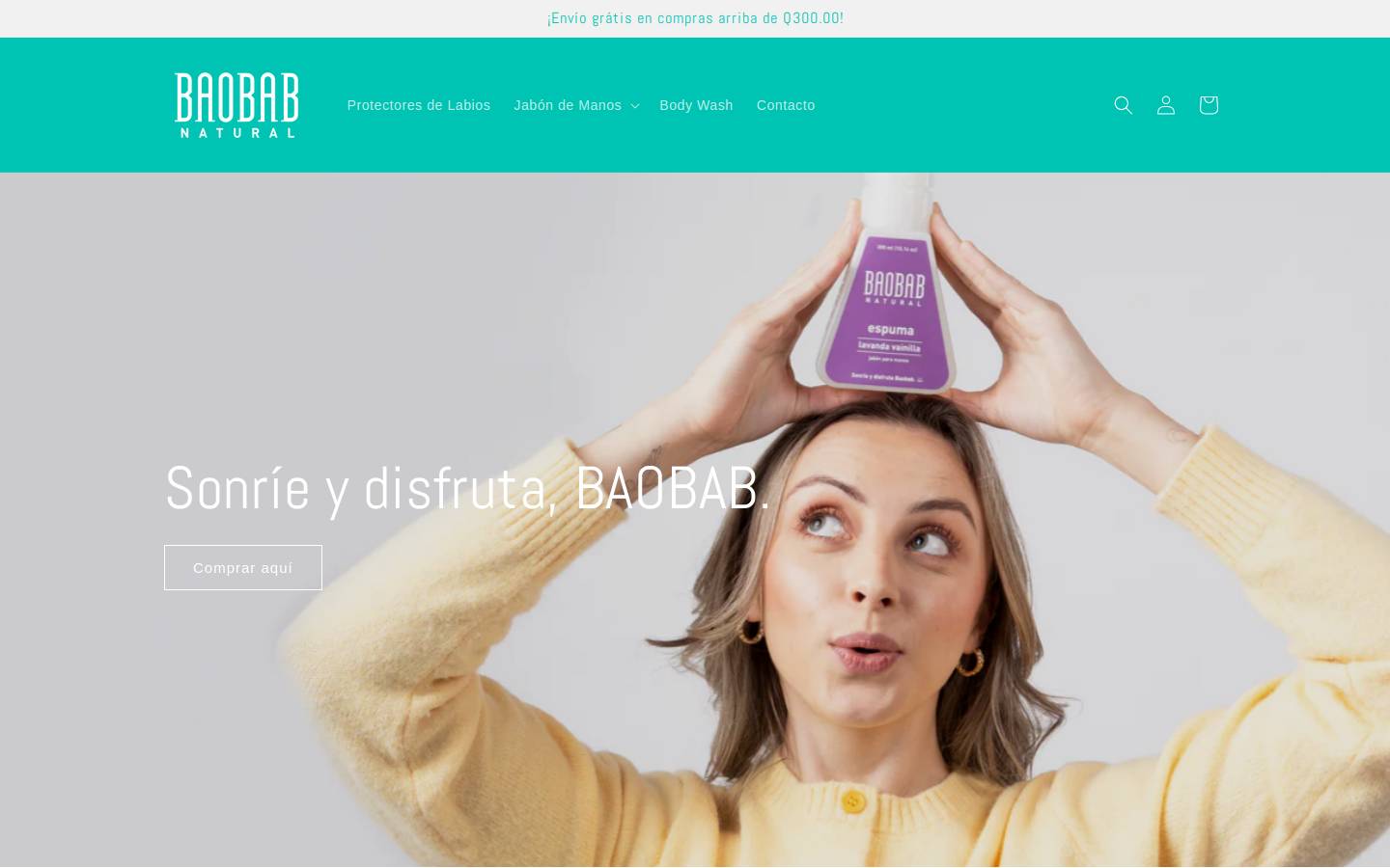 baobabnatural.com homepage screenshot