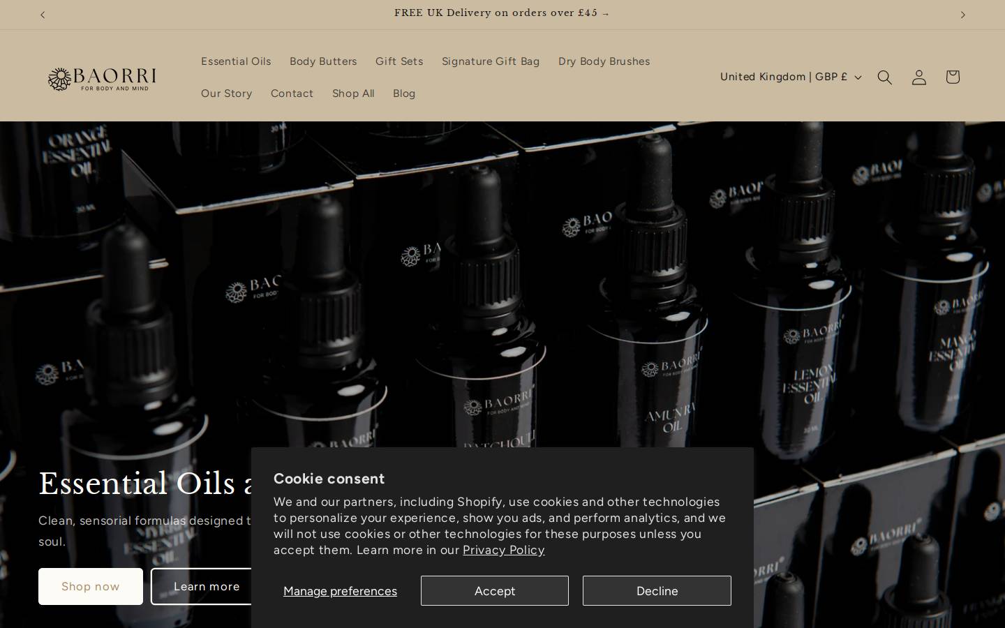 Baorri homepage screenshot