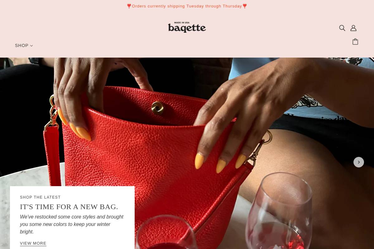 baqette.com homepage screenshot