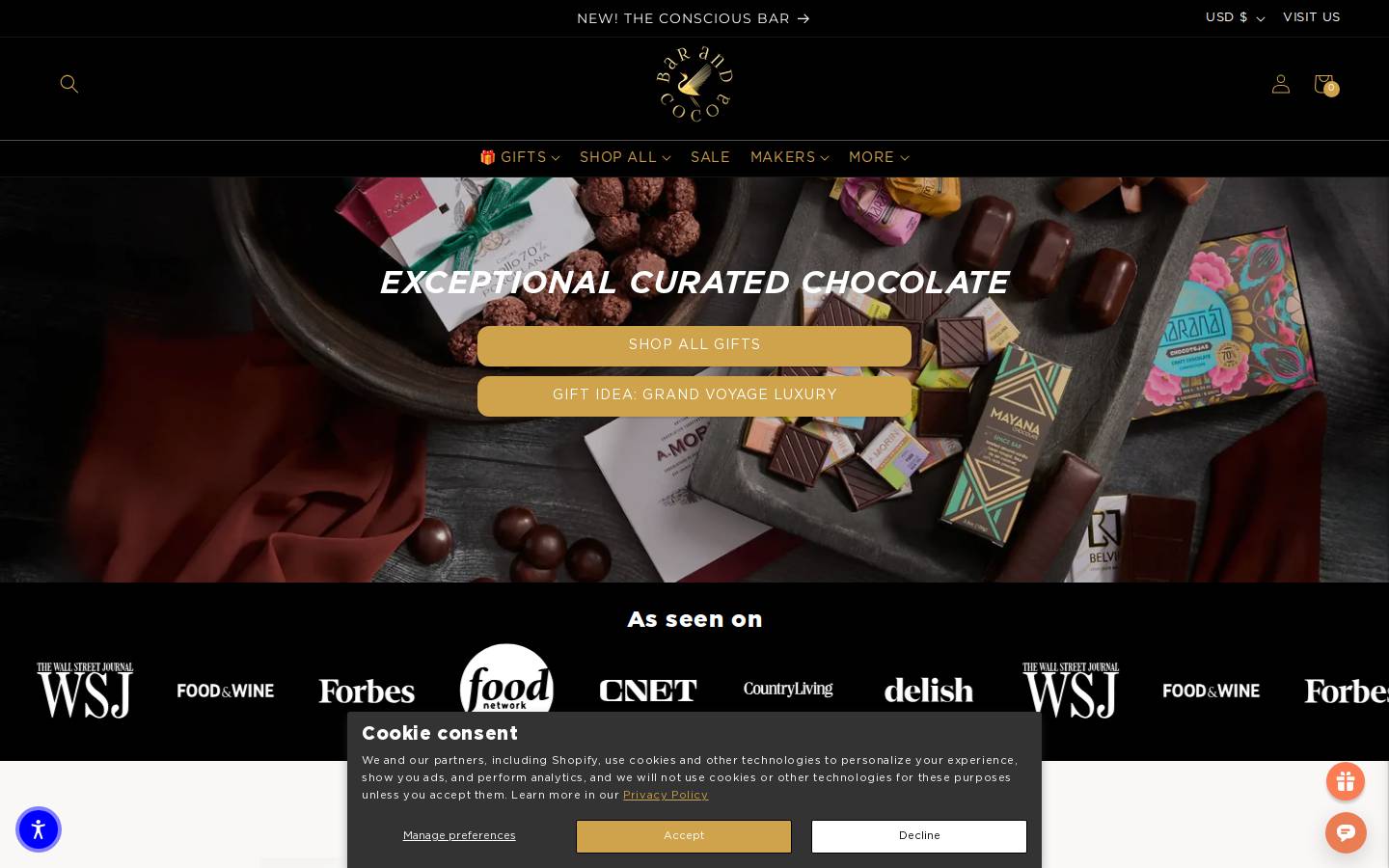 barandcocoa.com homepage screenshot