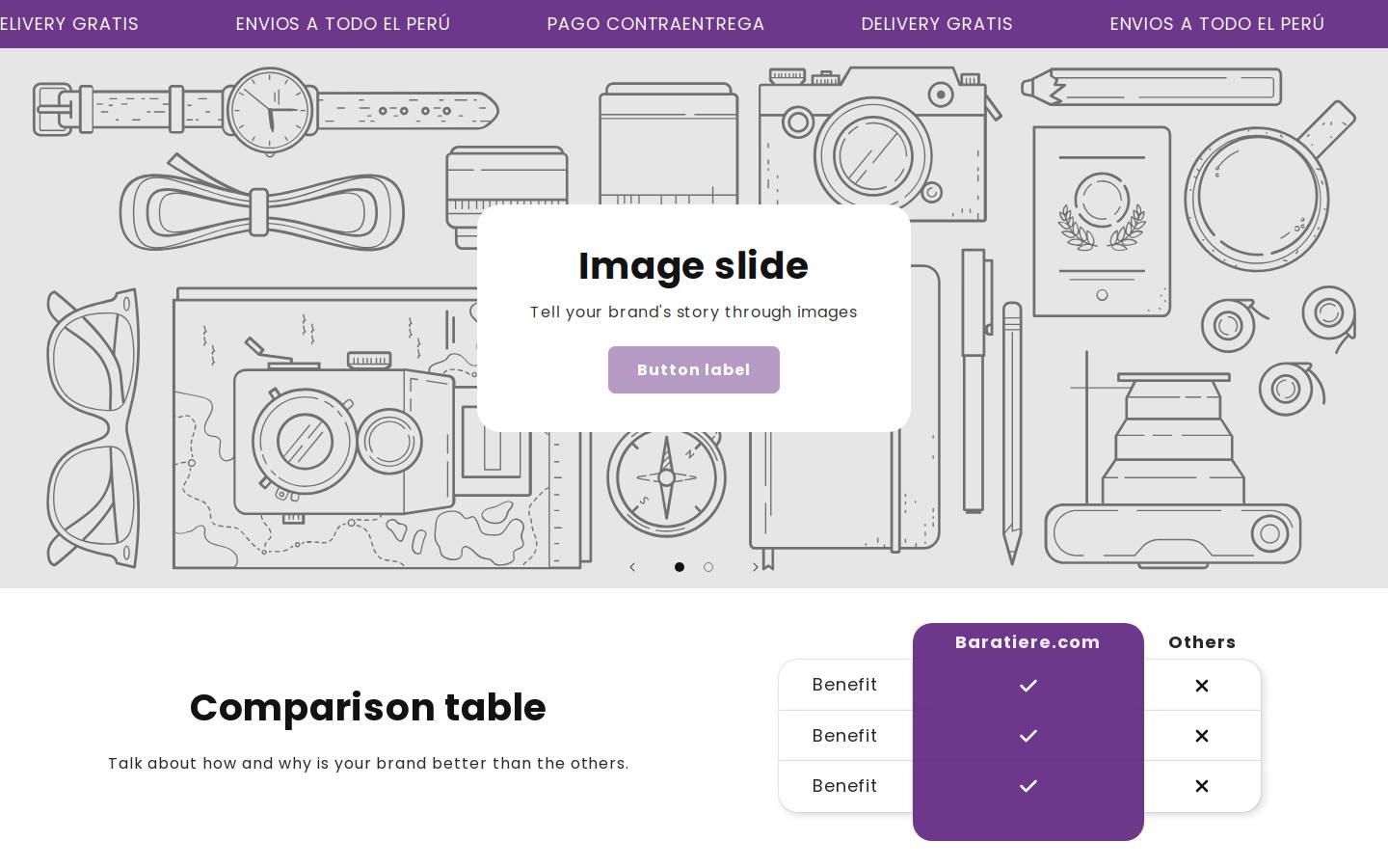 baratiere.com homepage screenshot