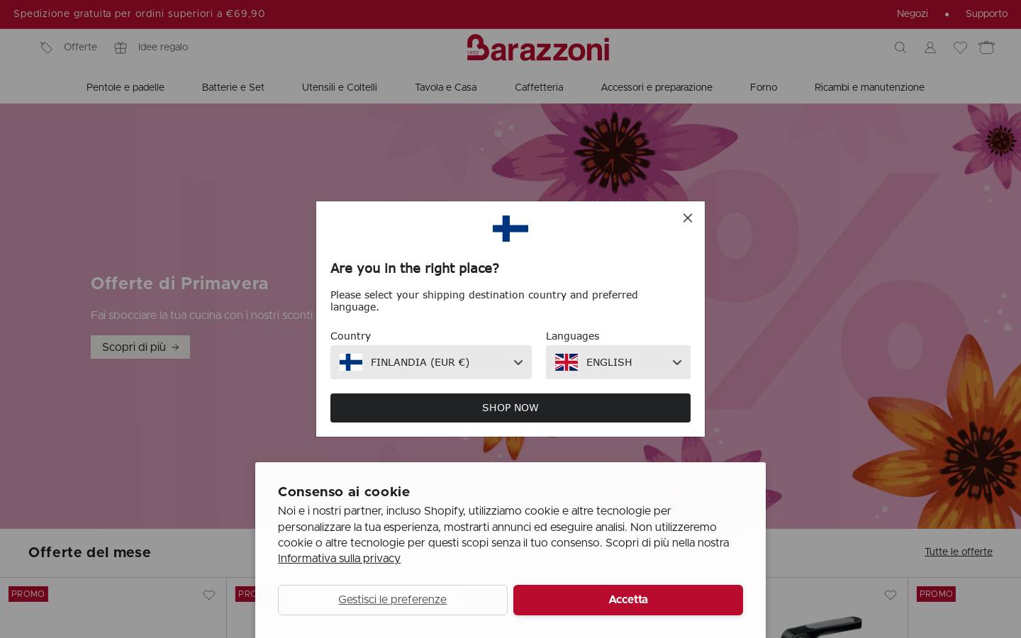 barazzoni.it homepage screenshot