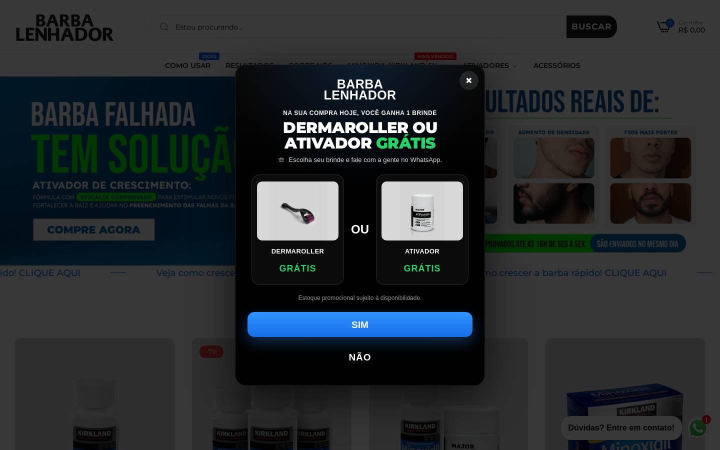 barbalenhador.com.br homepage screenshot