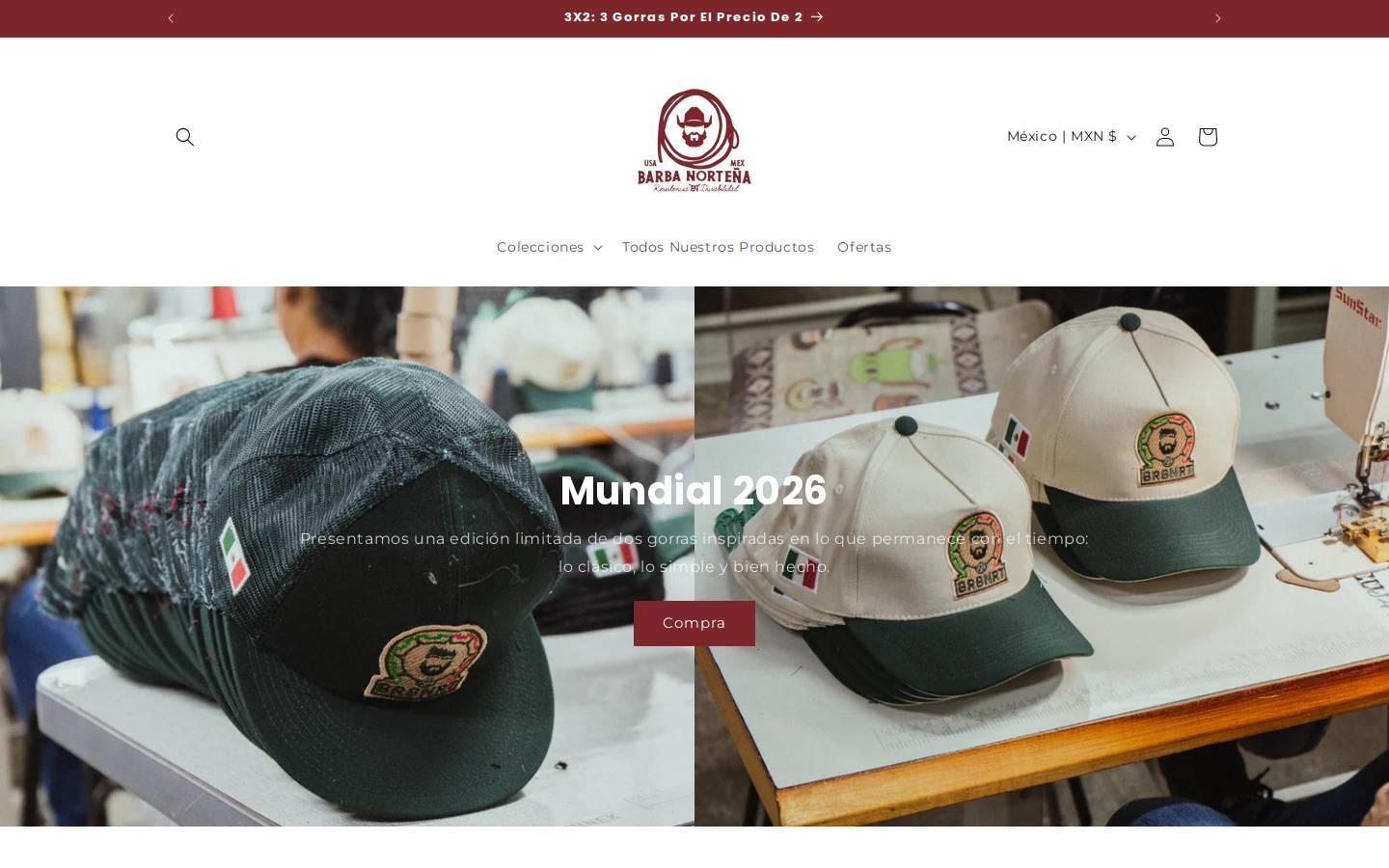 barbanortena.com.mx homepage screenshot
