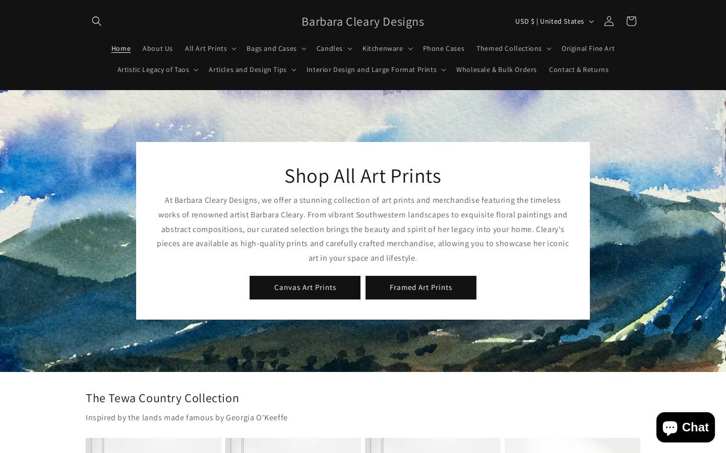 barbaraclearydesigns.com homepage screenshot