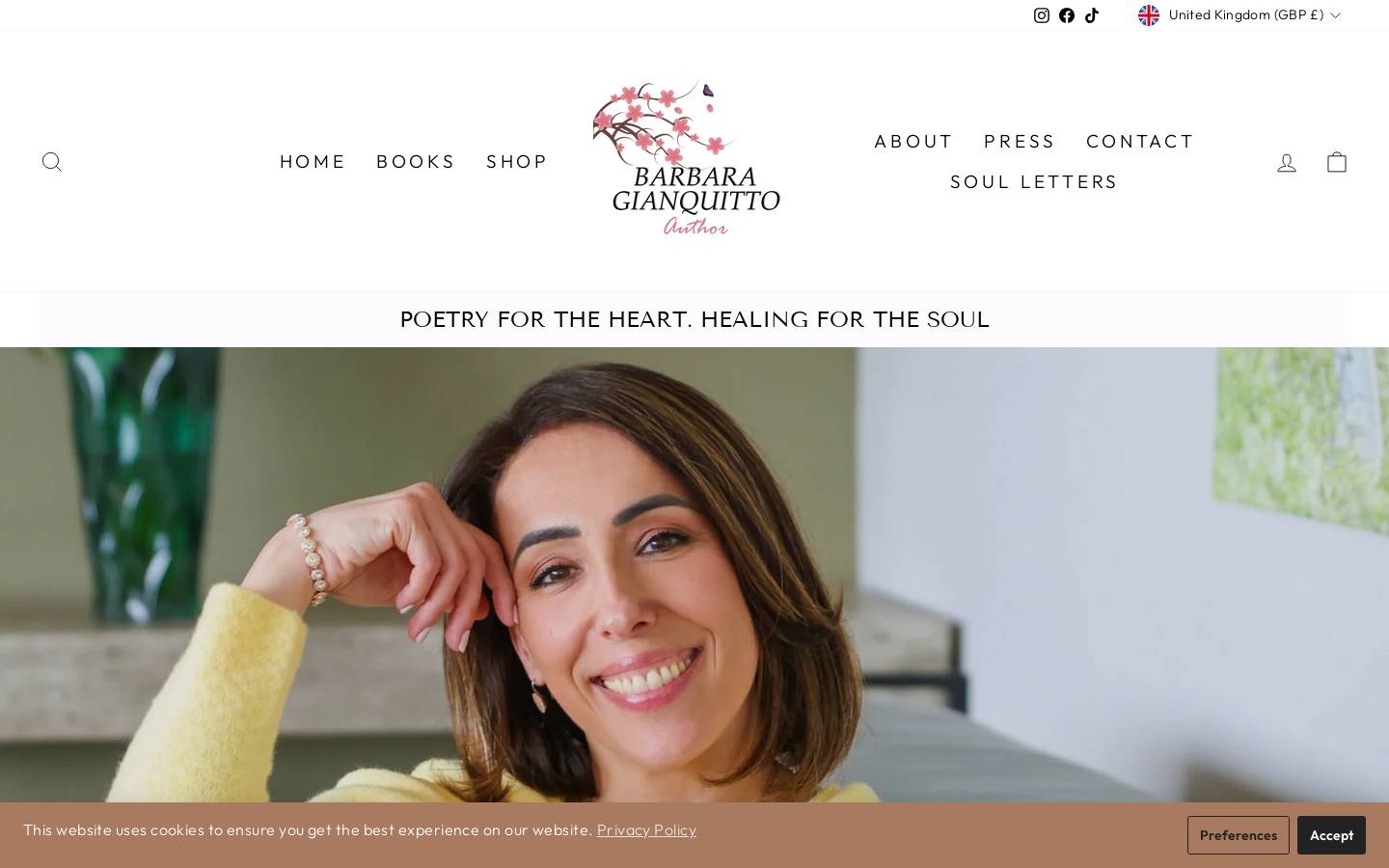 barbaragianquitto.com homepage screenshot