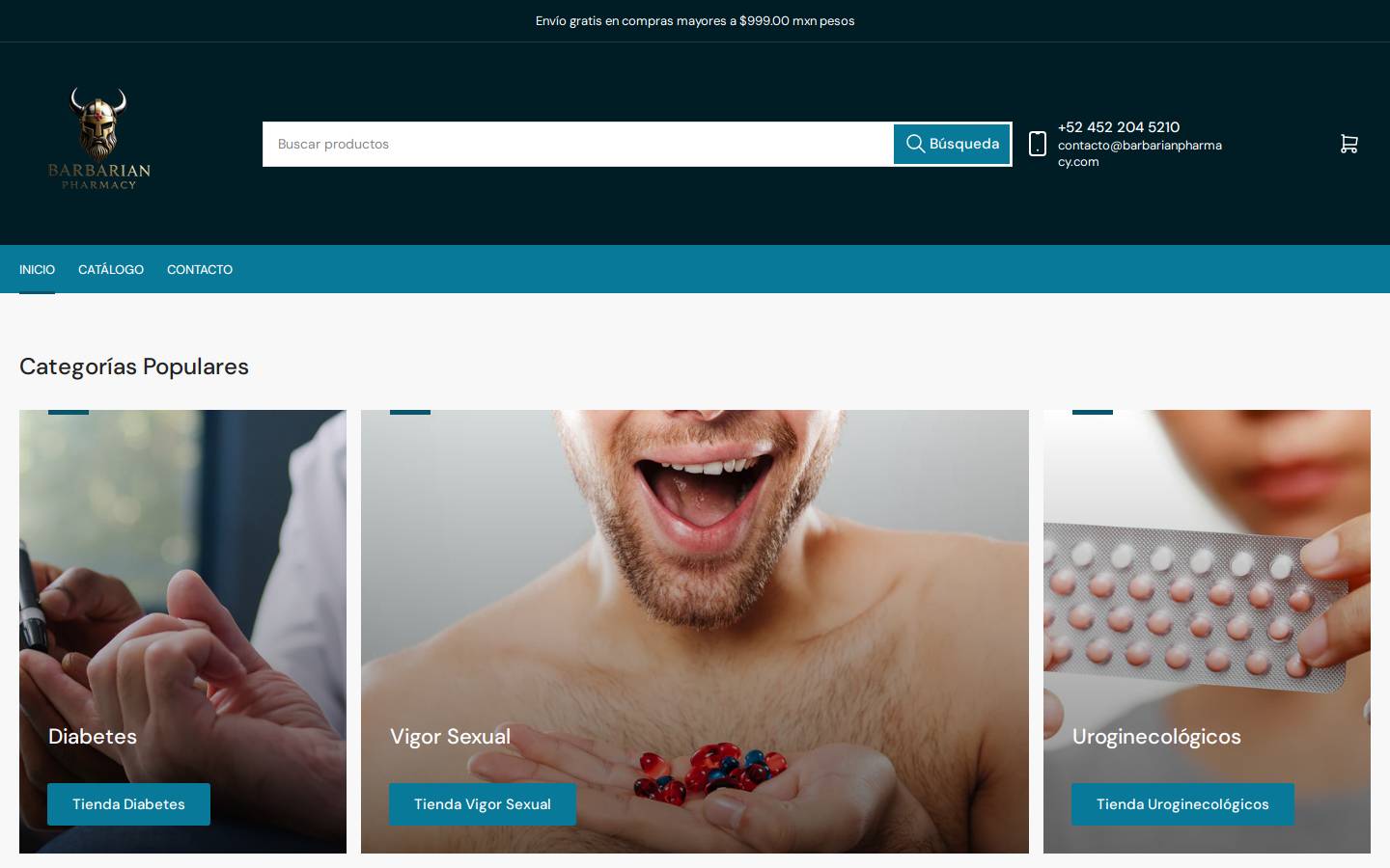 barbarianpharmacy.com homepage screenshot