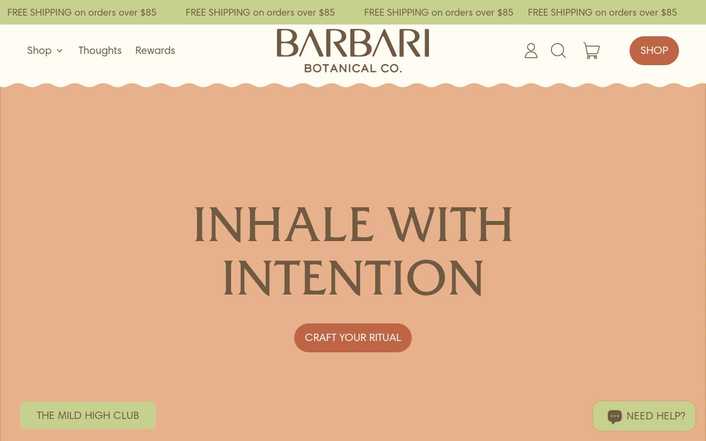 barbarishop.com homepage screenshot