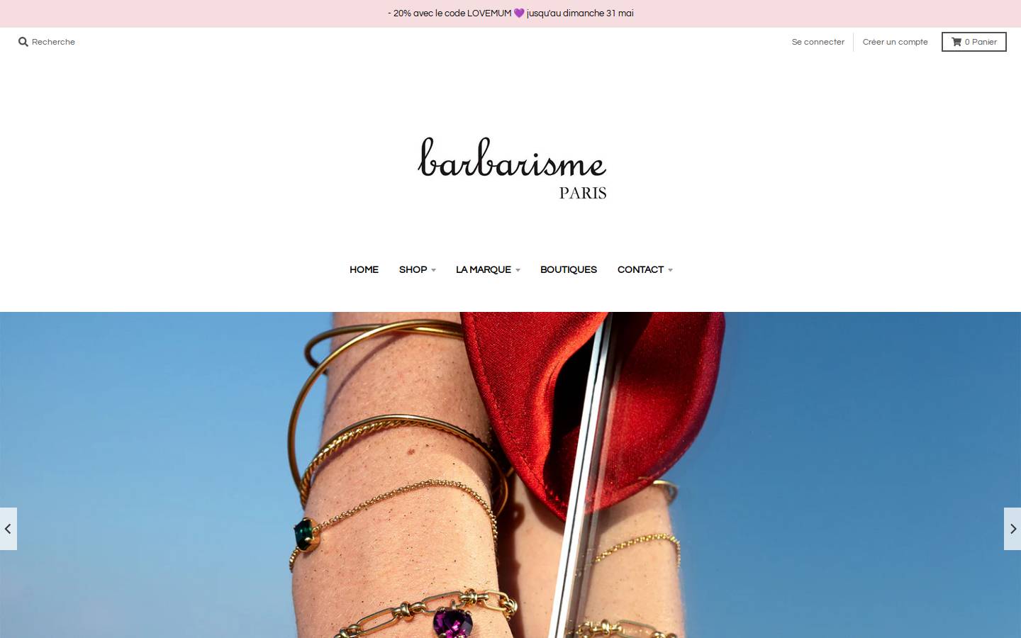 barbarisme-paris.fr homepage screenshot