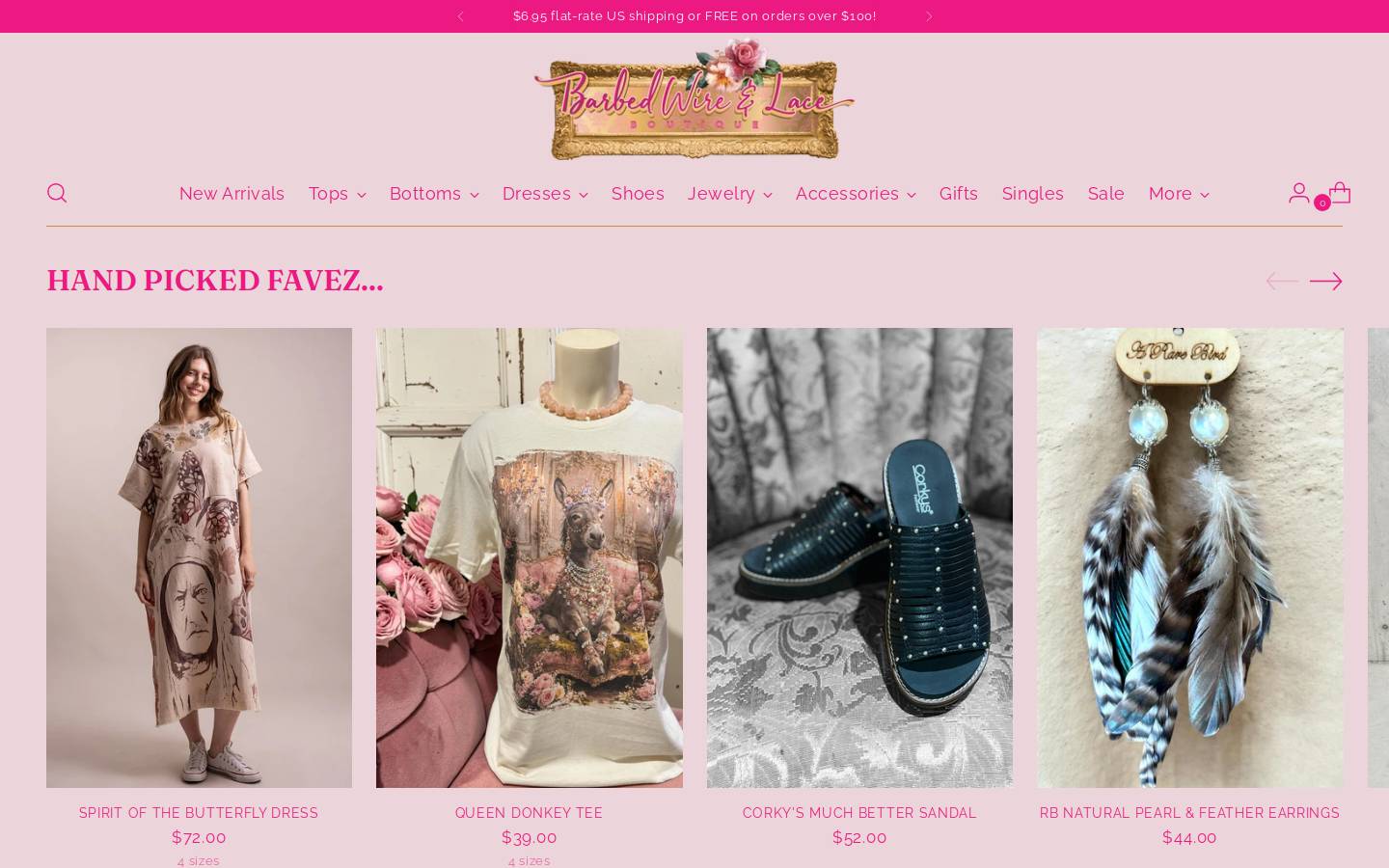 barbedwirelace.com homepage screenshot