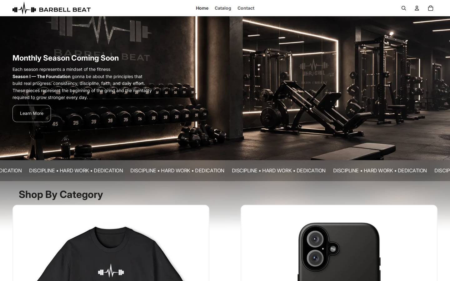 barbellbeat.com homepage screenshot