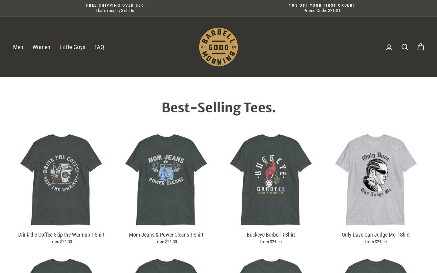 barbellgoodmorning.com homepage screenshot