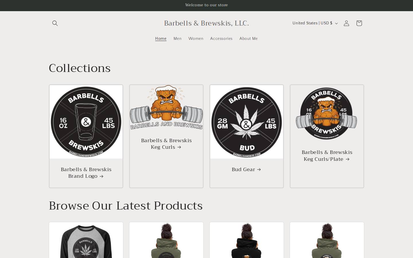 barbellsandbrewskis.com homepage screenshot