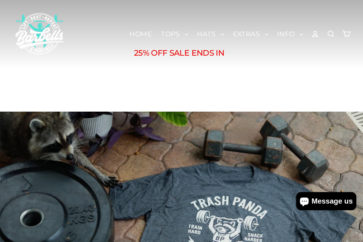 barbellsandponytails.com homepage screenshot