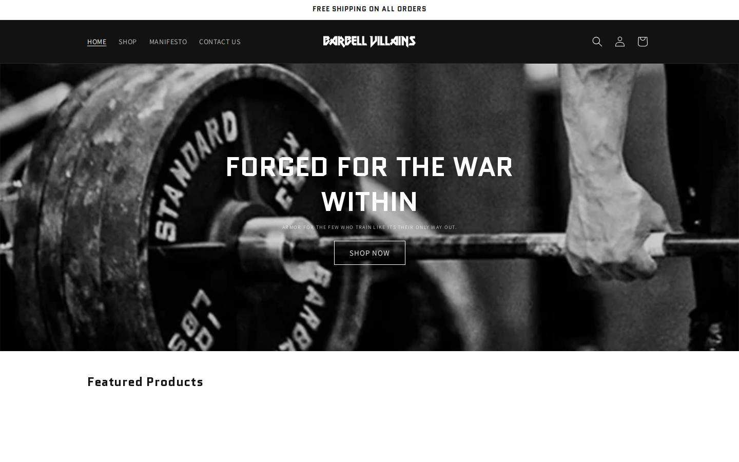 barbellvillains.com homepage screenshot