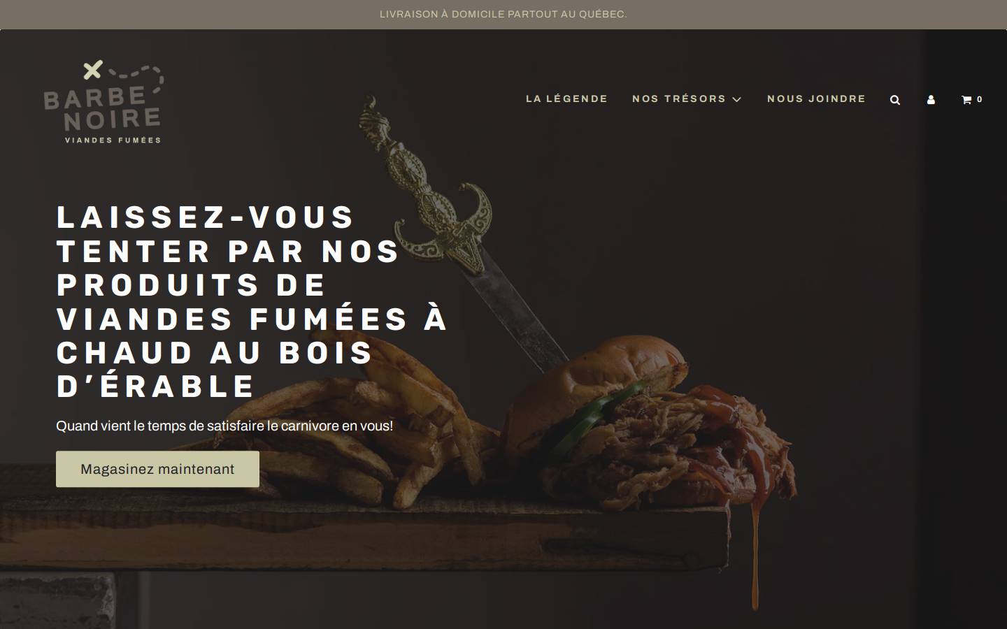 barbenoire.com homepage screenshot