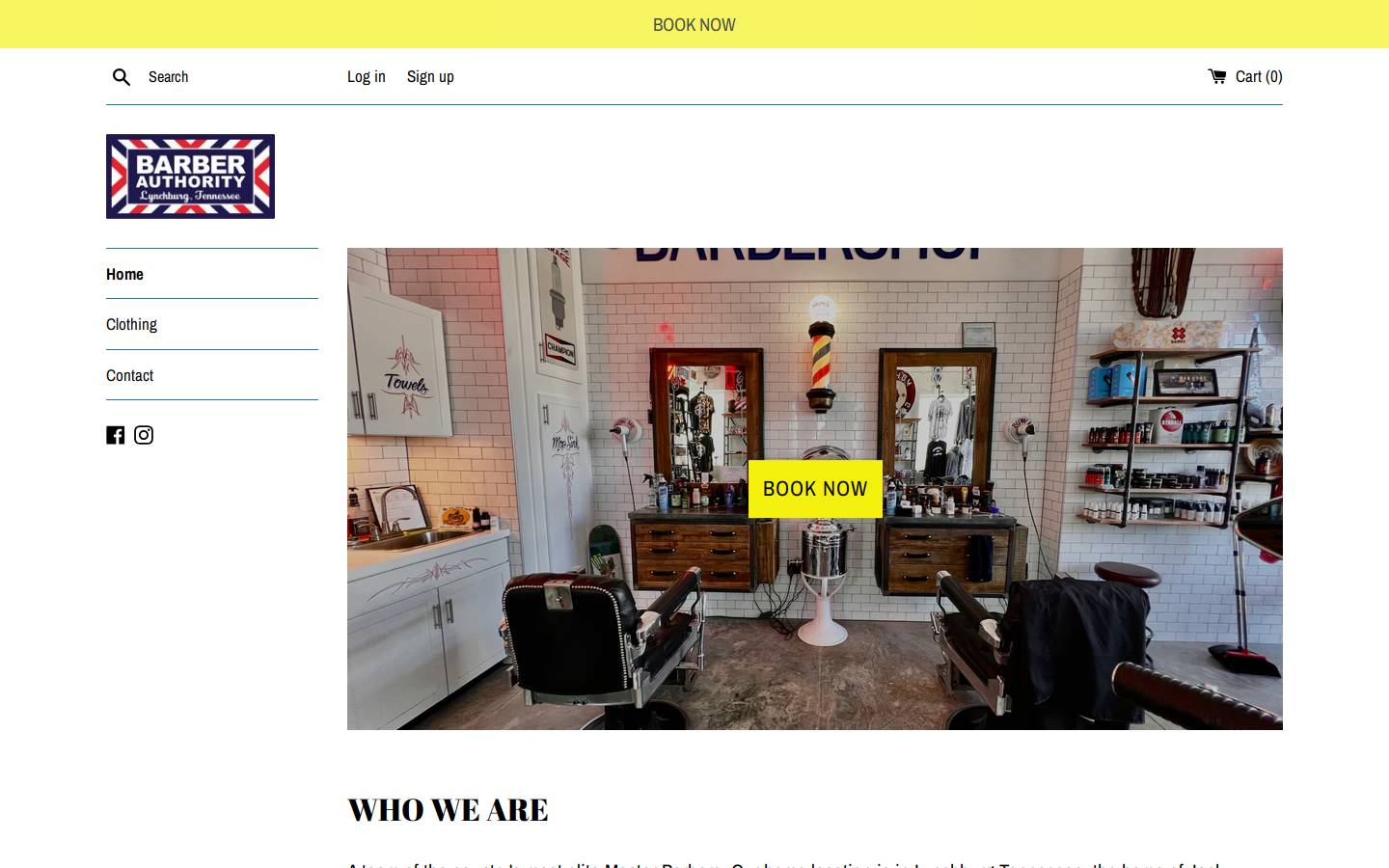 barberauthority.com homepage screenshot