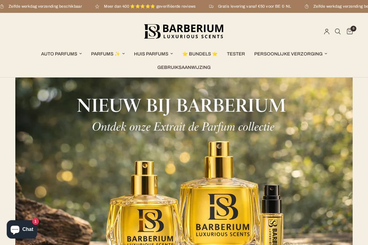 barberium.be homepage screenshot