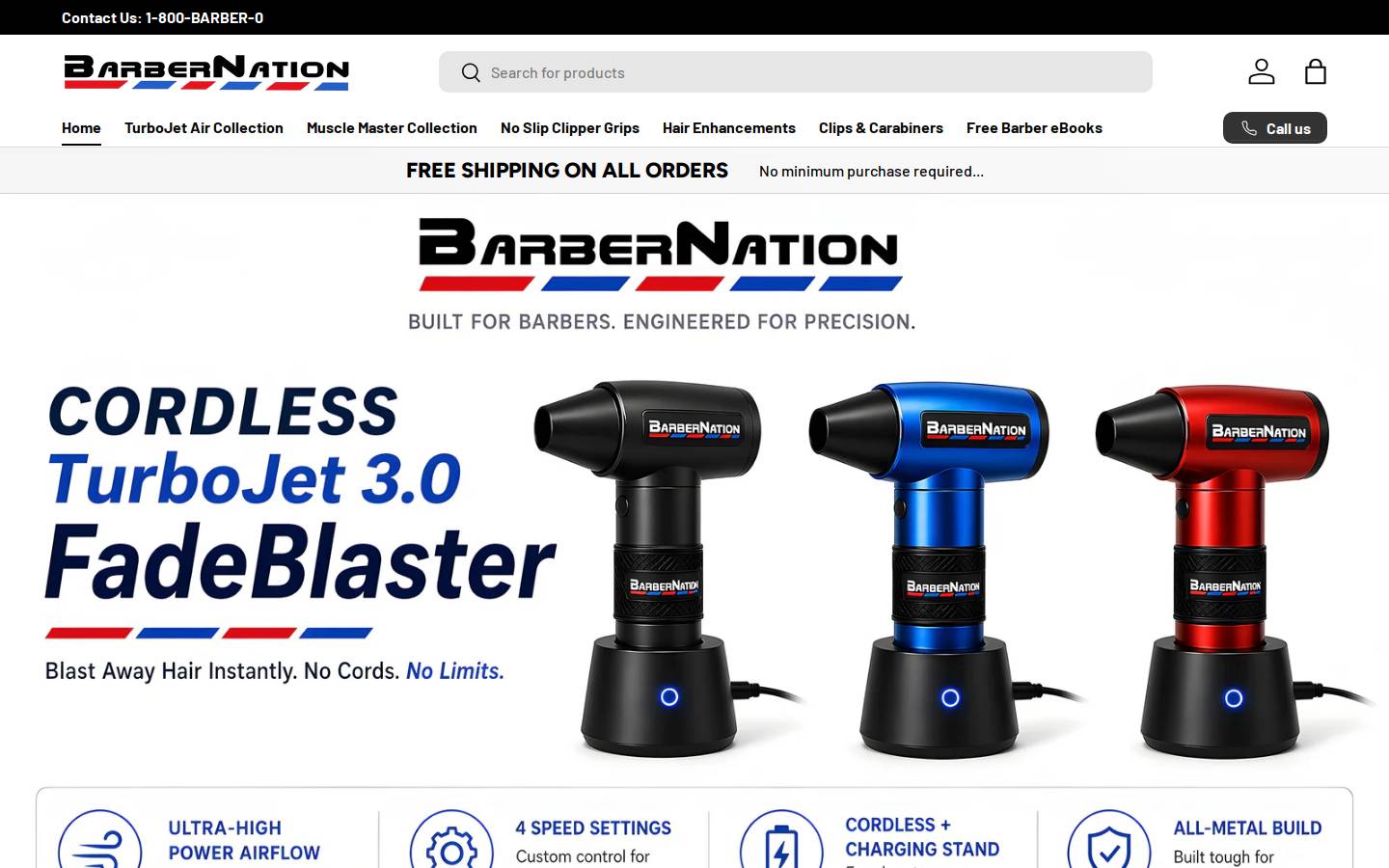 Barbernation homepage screenshot