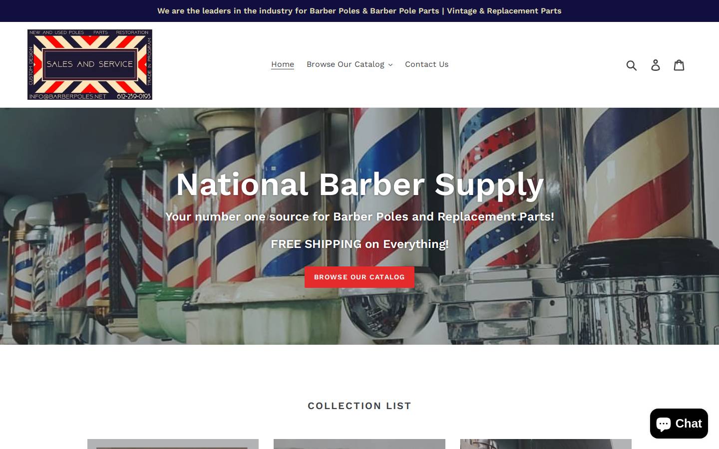 barberpoles.net homepage screenshot