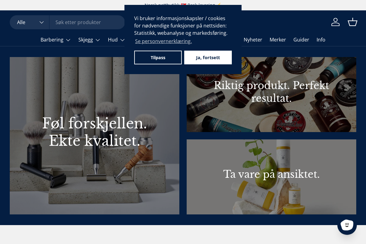 Barbershop.no homepage screenshot